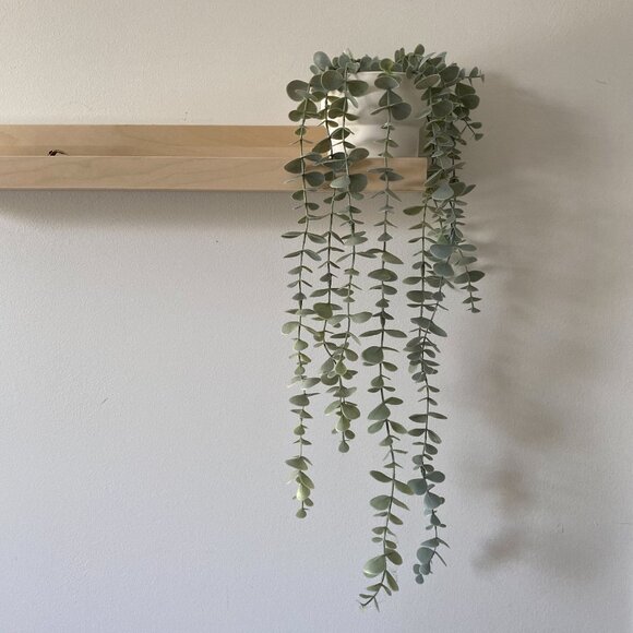 Faux Hanging Greenery with White Pot - Picture 1 of 3